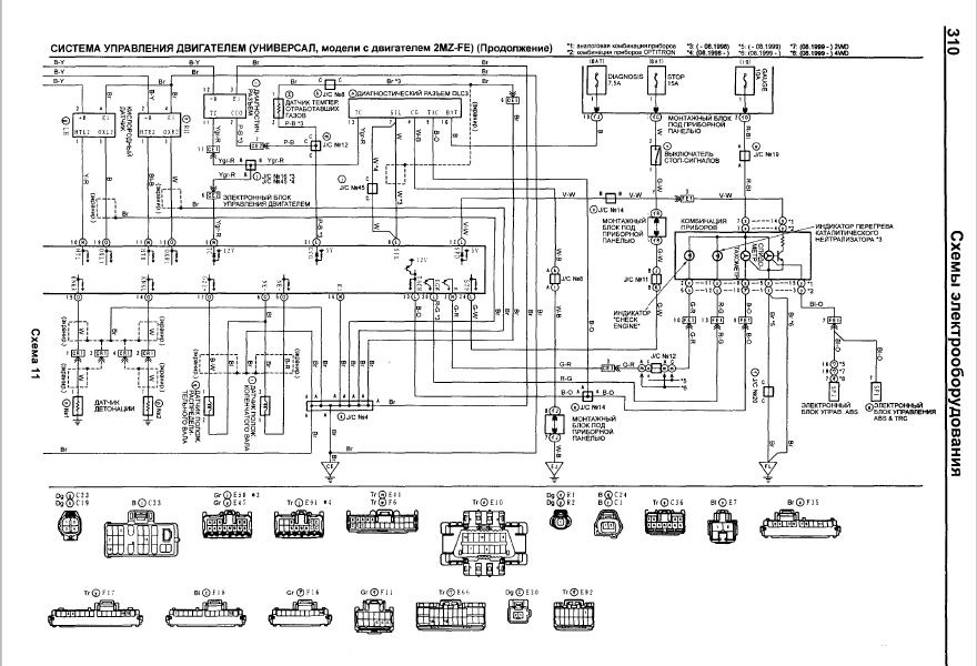 Электрическая схема тойоты камри