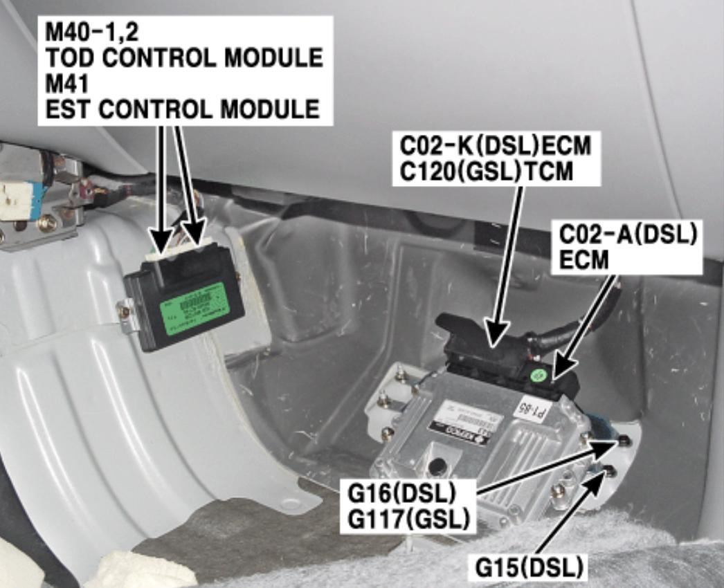 Где находится блок ecu Установка круиз контроля - KIA Sorento (1G), 2,5 л, 2008 года тюнинг DRIVE2
