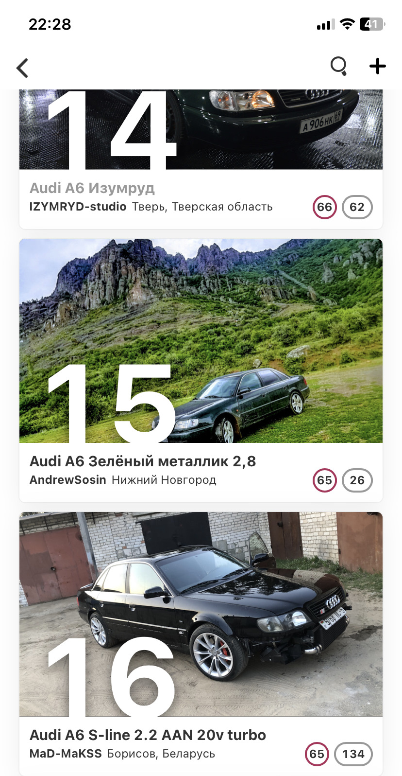 В топе Audi A6 C4 — Audi A6 (C4), 2,8 л, 1995 года | рейтинг и продвижение  | DRIVE2