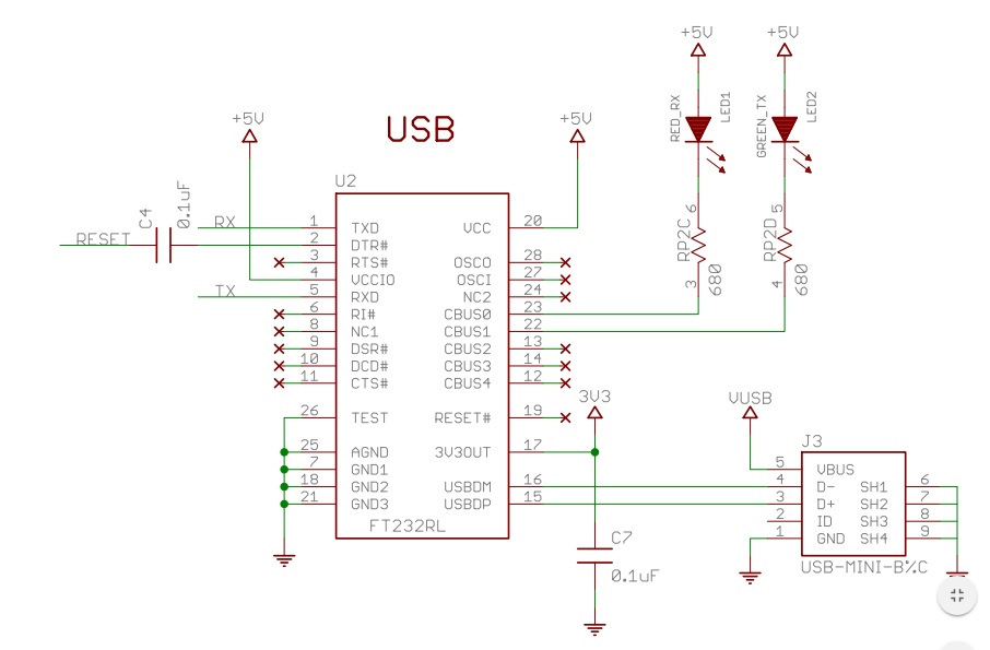 Ft232r usb uart схема