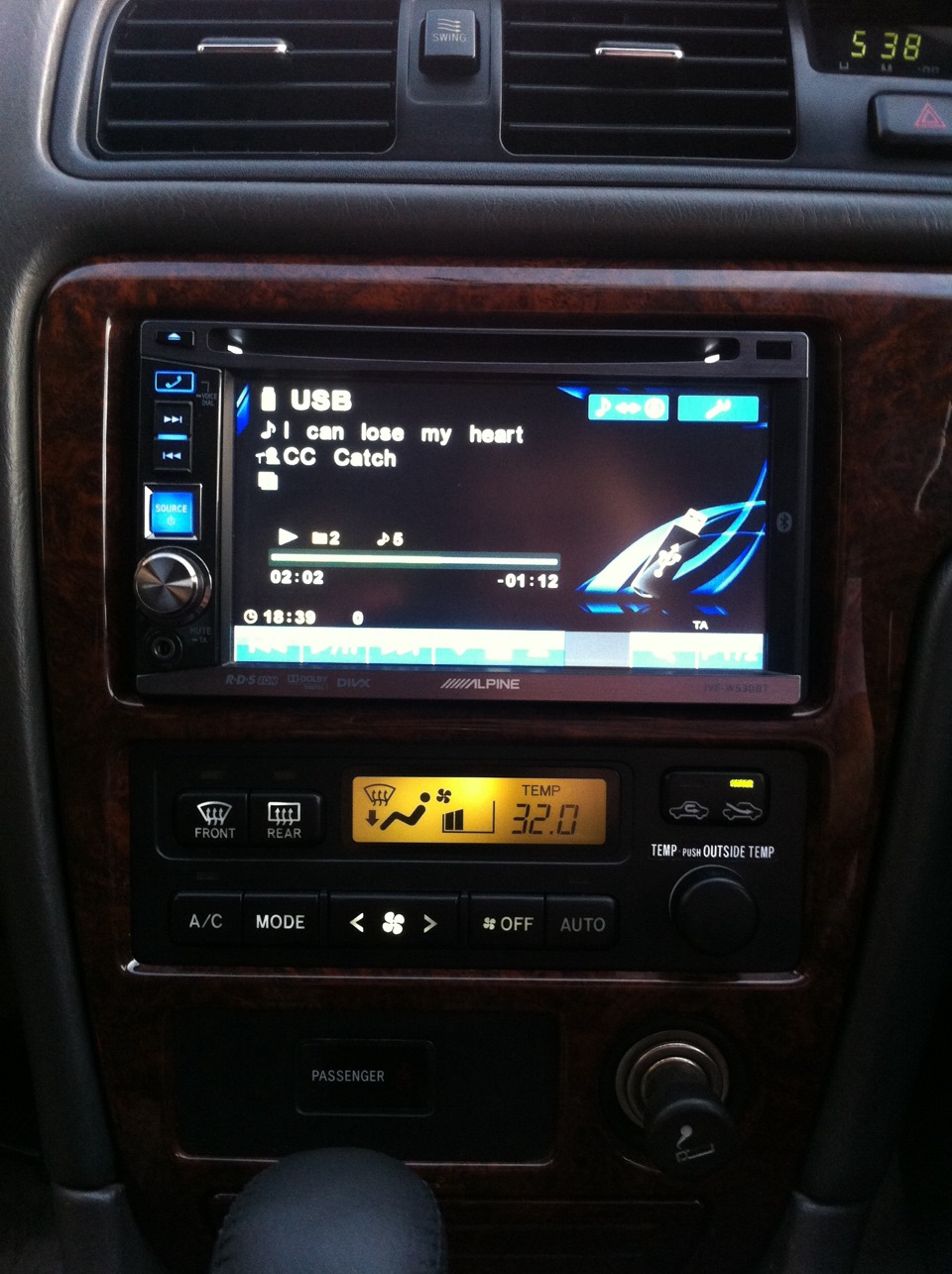 Новое ГУ Alpine IVE-W530BT — Toyota Cresta (100), 2 л, 1999 года