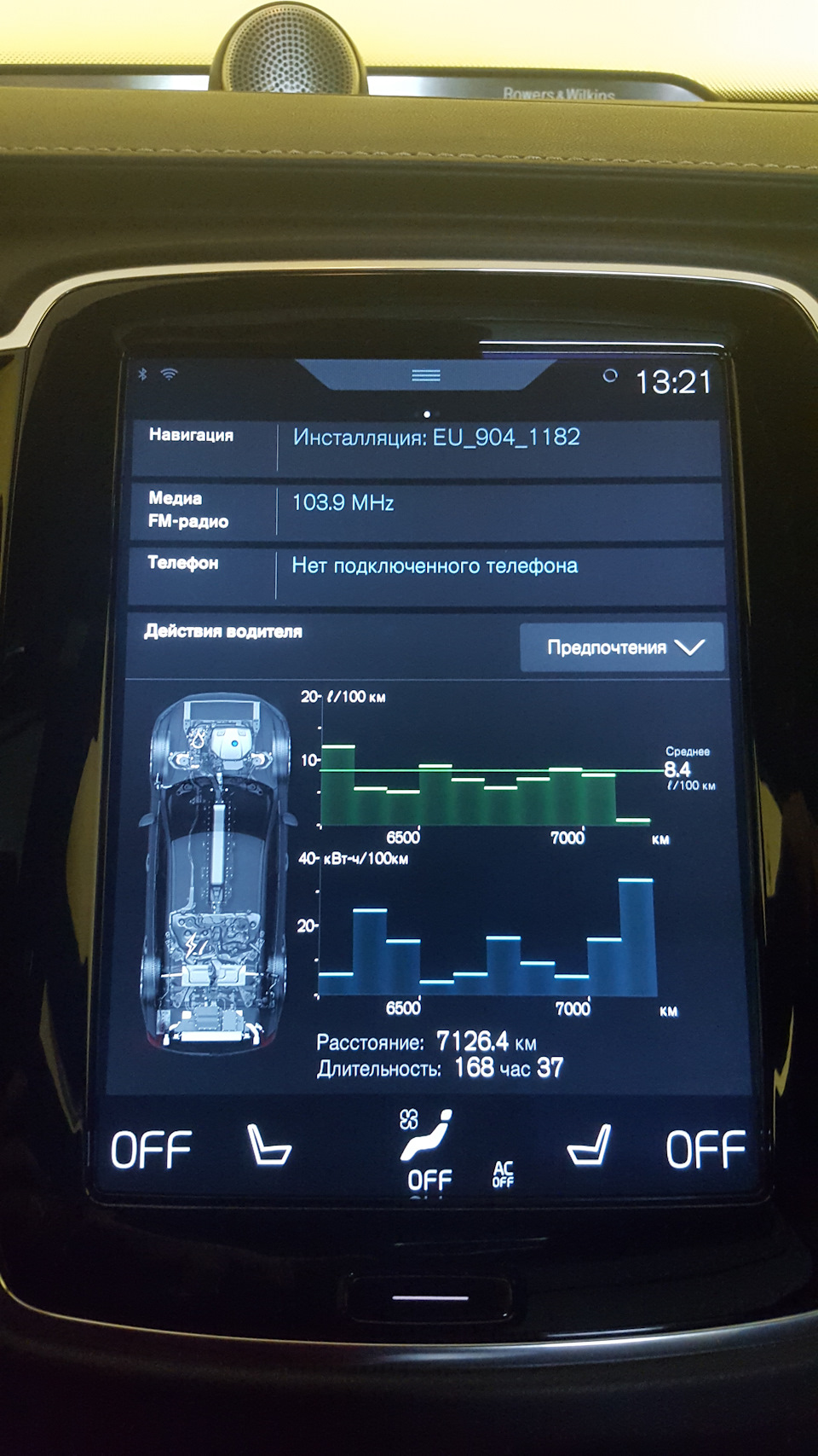 Средний расход за 7000 км — Volvo XC90 (2G), 2 л, 2016 года | наблюдение |  DRIVE2