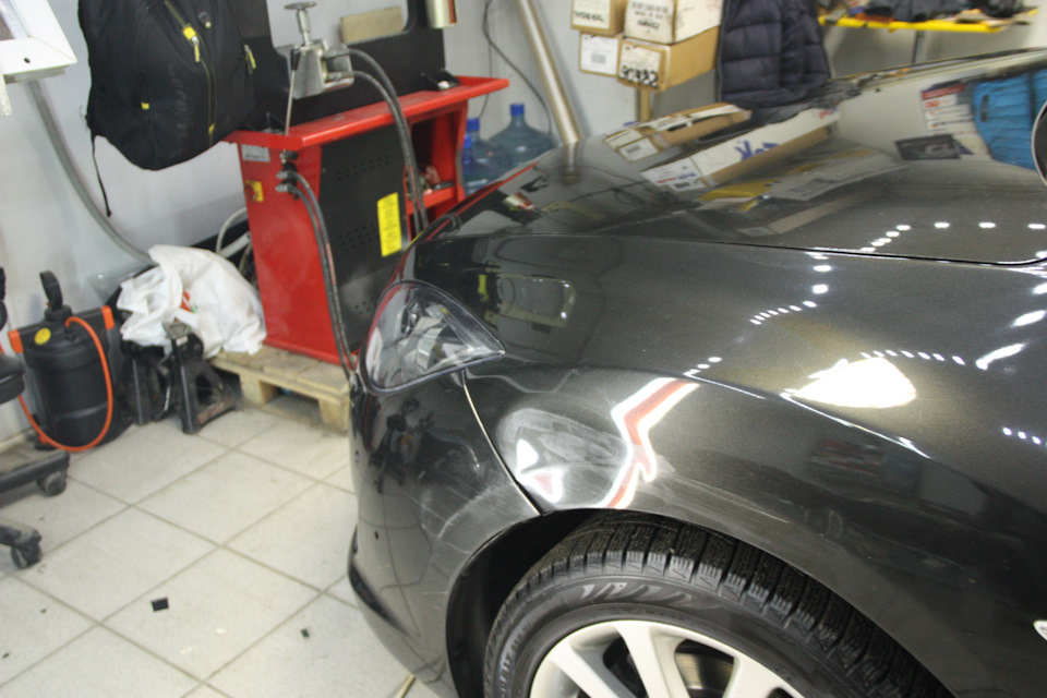 Удаление вмятины на переднем крыле Мазда 6 — Вмятин Нет! на DRIVE2