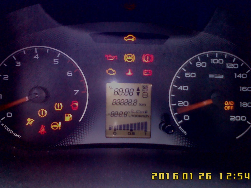 значок датчика давления масла — Lada Гранта (1G), 1,6 л, 2012 года ...