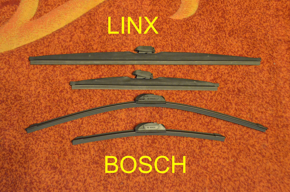 Щётки LINX и BOSCH рядом. — Hyundai Tucson (TL)