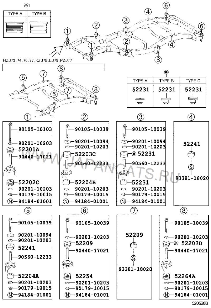 Замена подушек кузова pathfinder