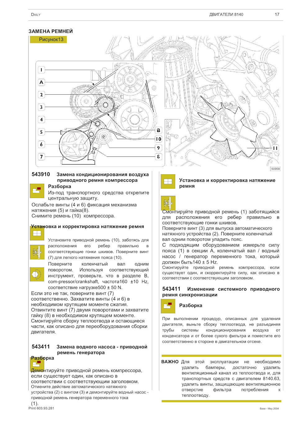 Ивеко дейли схема приводного ремня