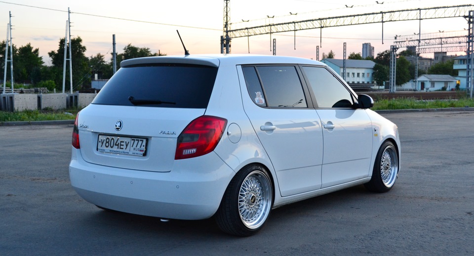 Занижение skoda fabia 2