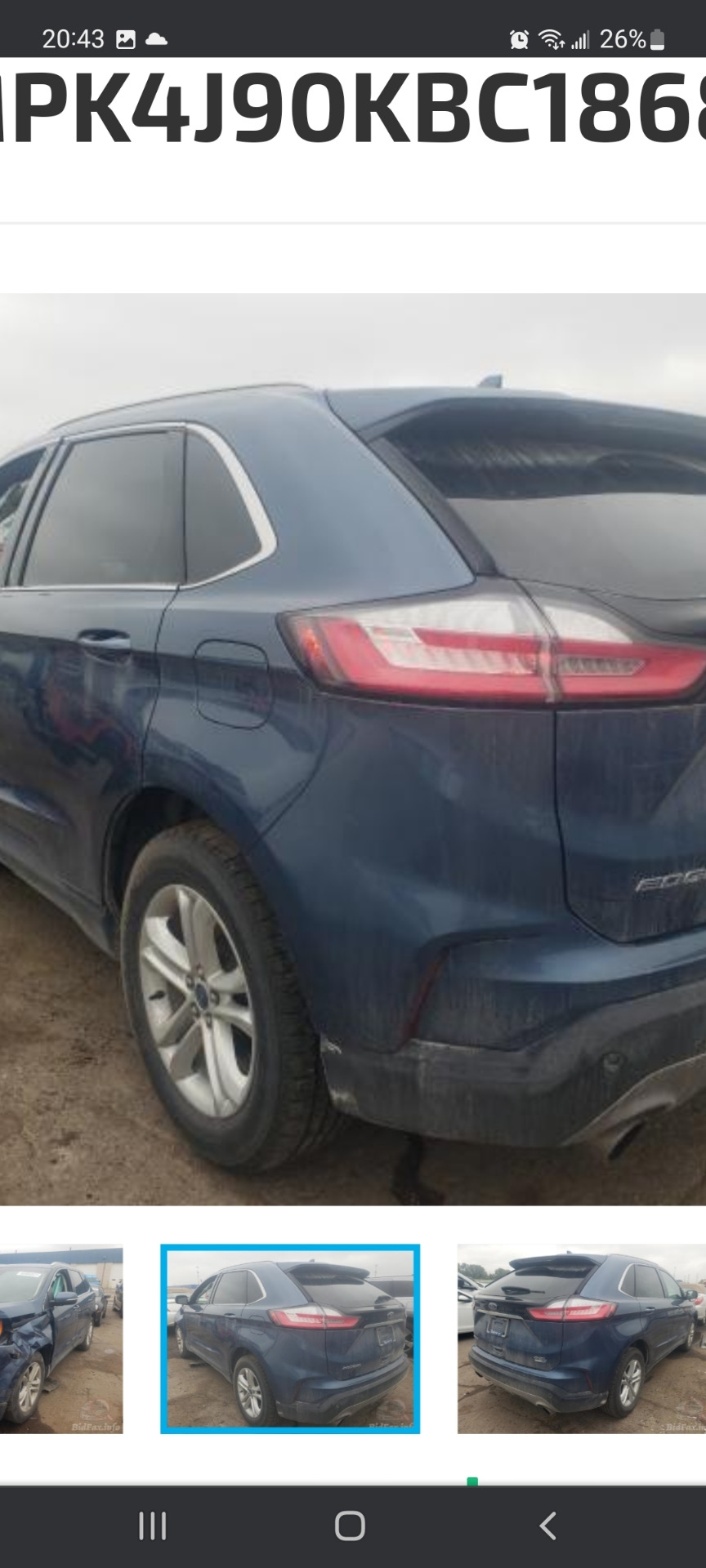 1. Покупка на аукционе Copart — Ford Edge (2G), 2 л, 2019 года | покупка  машины | DRIVE2