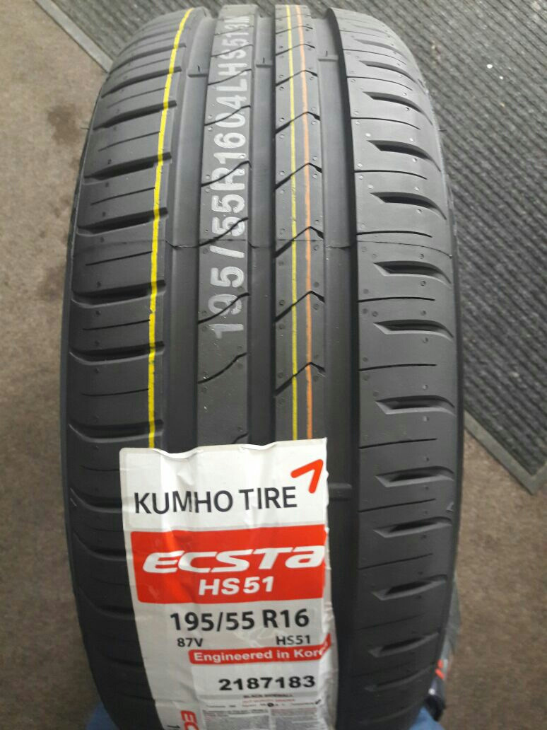 Летние шины Kumho Ecsta hs51 — KIA Rio (3G), 1,6 л, 2014 года | шины |  DRIVE2