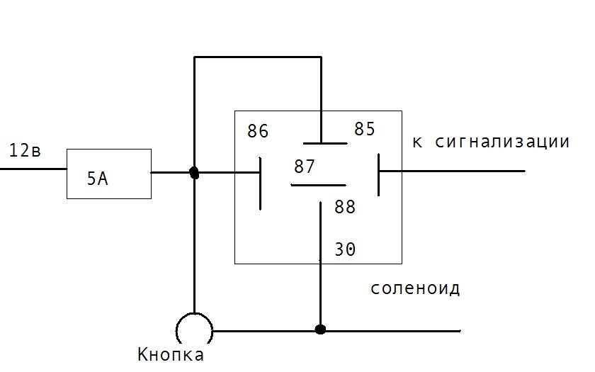 Соленоид схема подключения