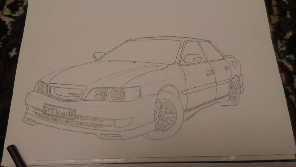 Toyota Chaser jzx100 рисунок