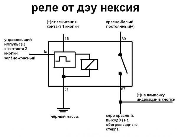 Распиновка проводов выключателя аварийки ВАЗ 2108, 2109, 21099