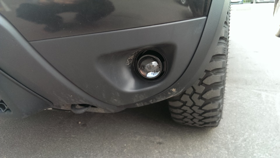 Как снять противотуманную фару дастер БИ-ксеноновые противотуманки. - Renault Duster (1G), 2 л, 2013 года тюнинг DRIVE