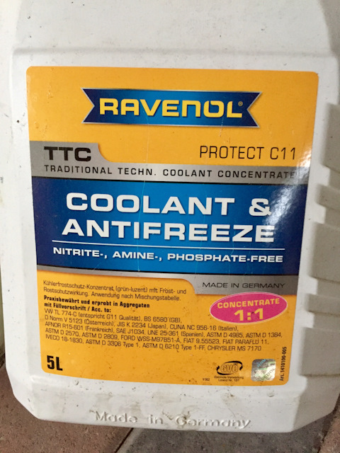141010000501999 Антифриз RAVENOL TTC Protect C11 Concentrate ...
