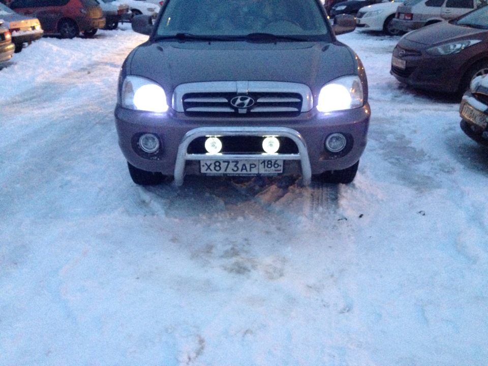Продолжение темы про доп.туманки)) — Hyundai Santa Fe (1G), 2,7 л, 2005 ...