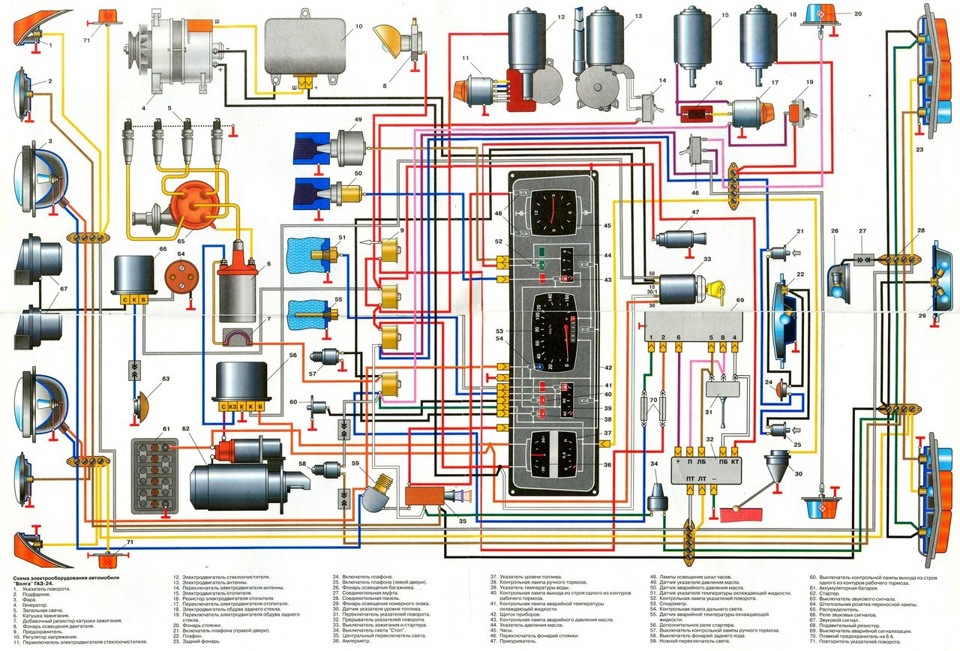 газ 2410 схема электрооборудования