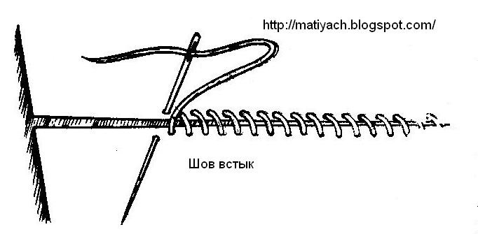 Шубный шов вручную схема