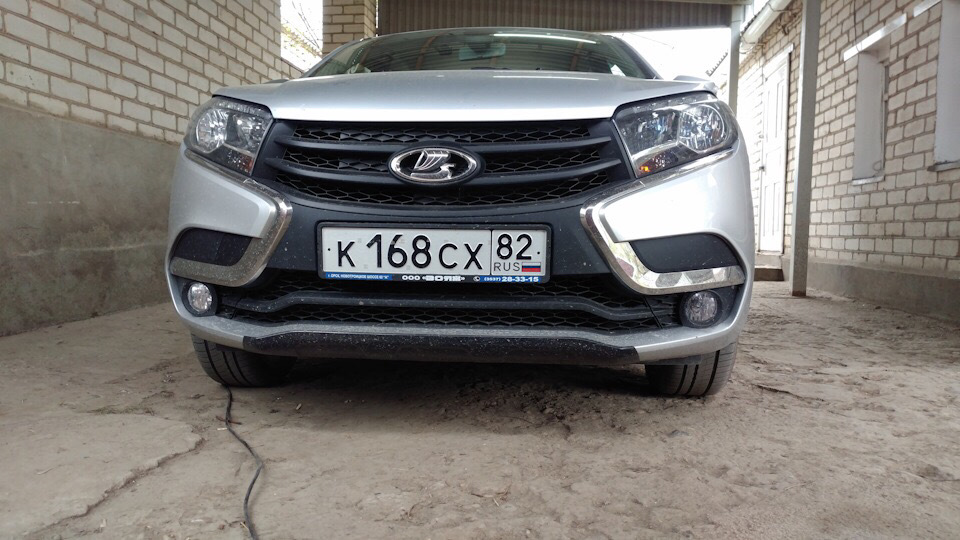 Защита передней губы — LADA XRAY, 1,8 л., 2016 года | аксессуары | DRIVE2