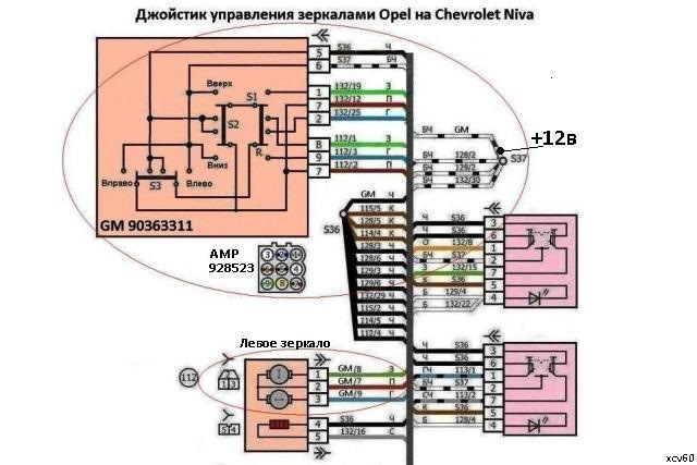 Предохранитель на регулировку зеркал нива шевроле Фото РЕГУЛИРОВКА ЗЕРКАЛ НИВА