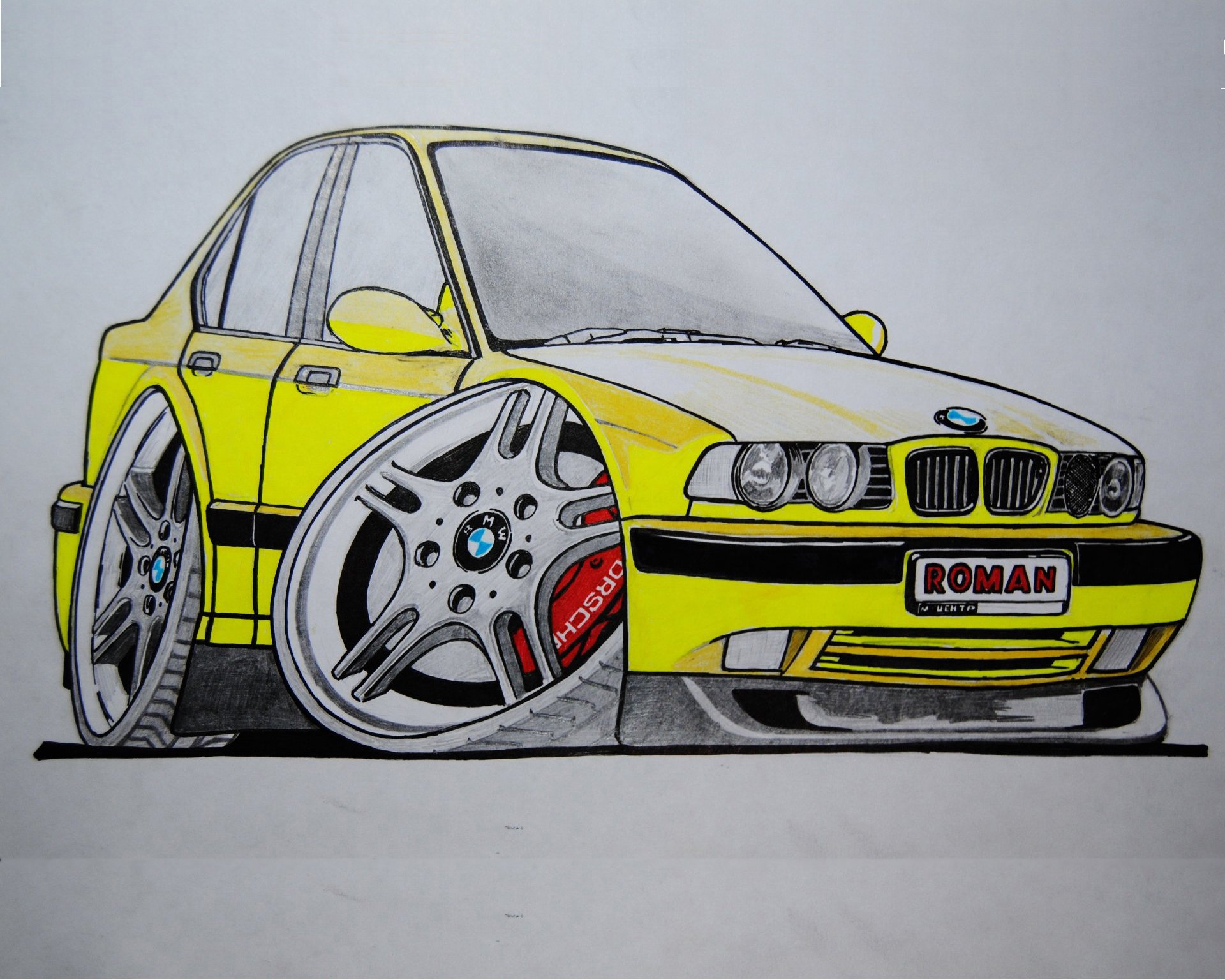 Как нарисовать bmw e34