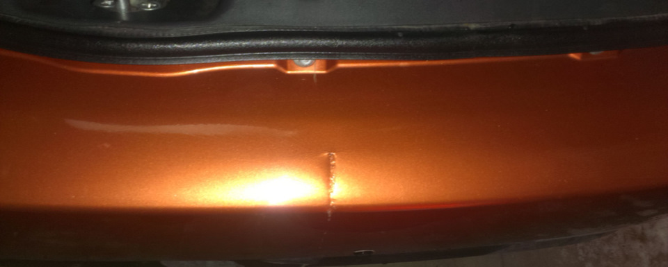 Накладка на задний бампер. — Lada Калина Хэтчбек (2G), 1,6 л, 2013 года ...