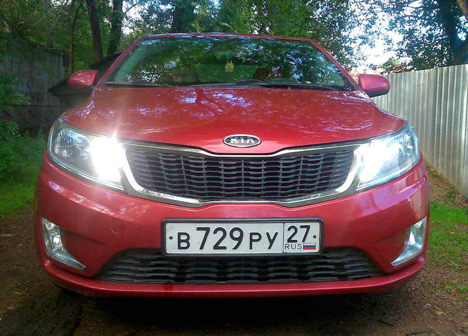 Комбинированные ДХО + поворотники — KIA Rio (3G), 1,6 л, 2012 года ...