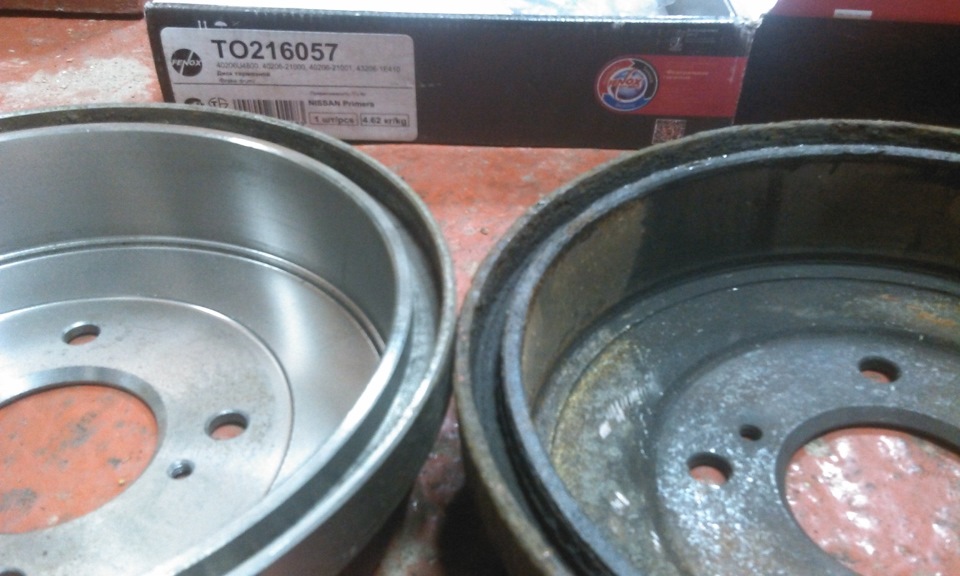 Замена тормозных барабанов на 4WD MT — Nissan Sunny (B15), 1,5 л, 2002 ...