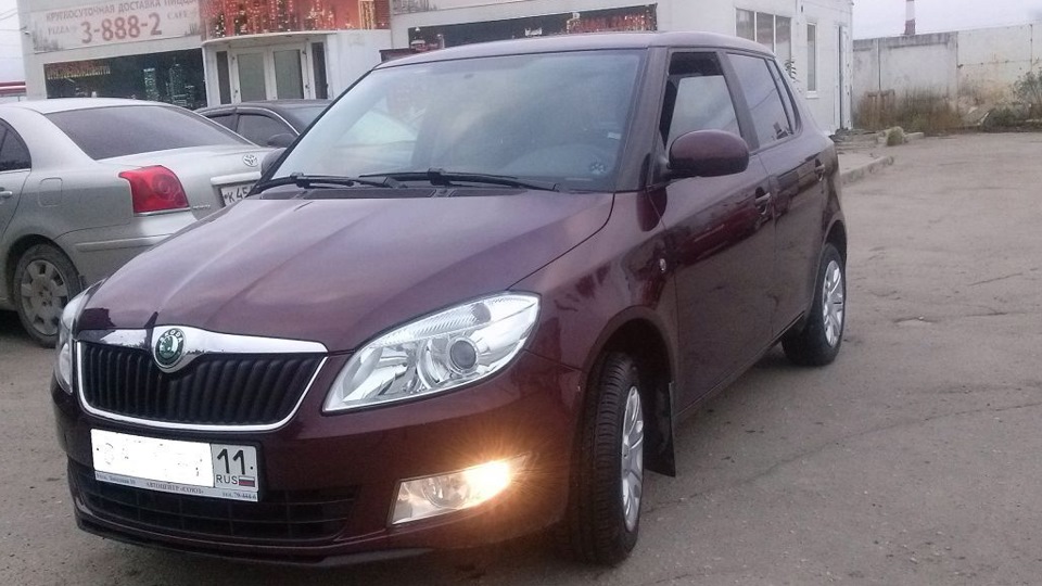 Skoda Fabia 2009 вишнёвая