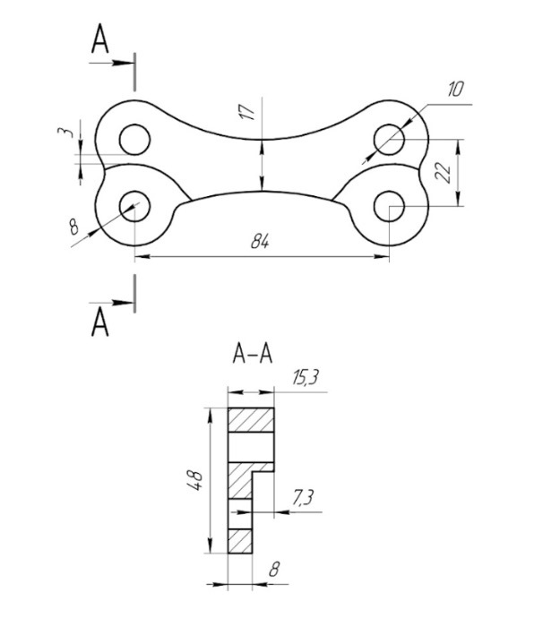 Чертеж тормозного суппорта