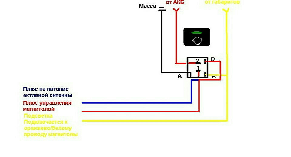 Схема кнопки противотуманных фар ваз 2115