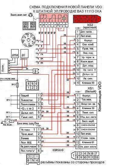 Схема подключения приборной панели ваз 2101