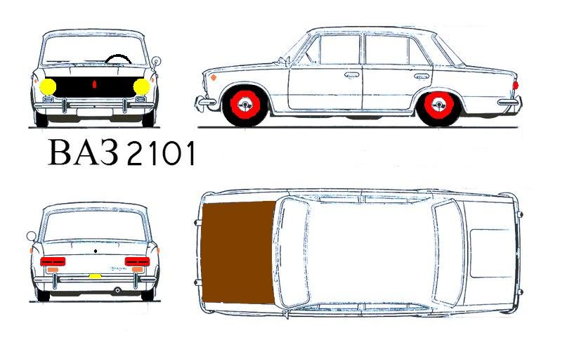 Размеры ваз 2101