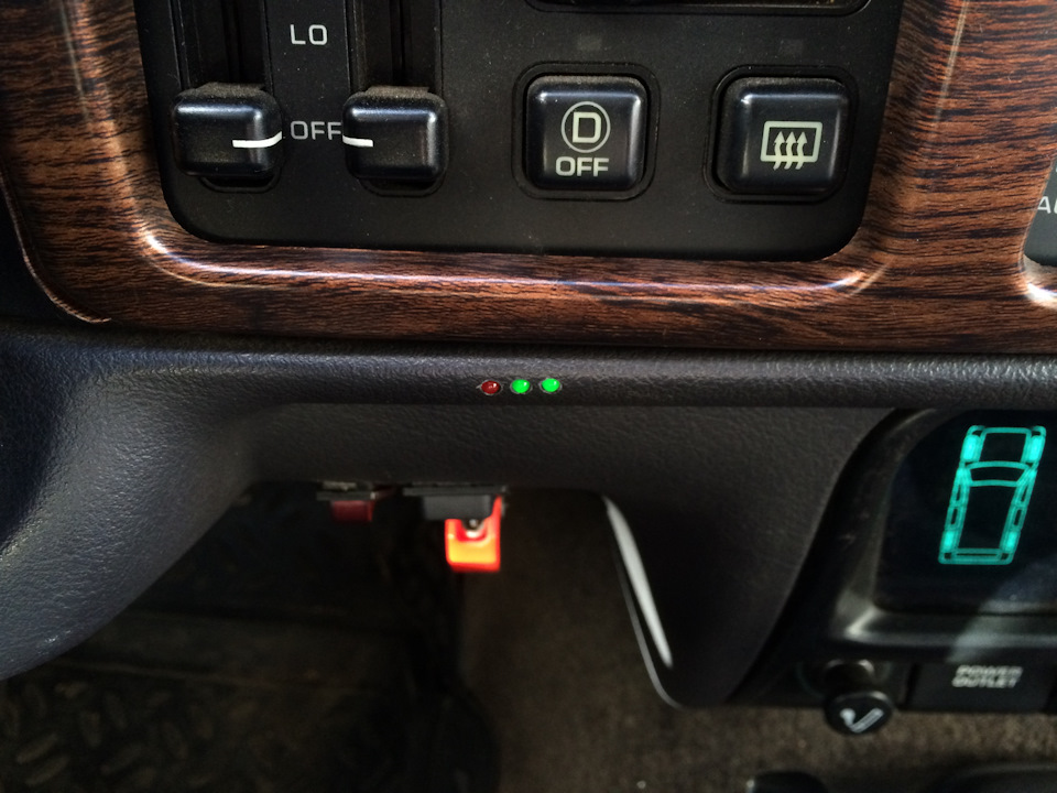 Индикация работы вентилятора системы охлаждения и реле автоотключения освещения 