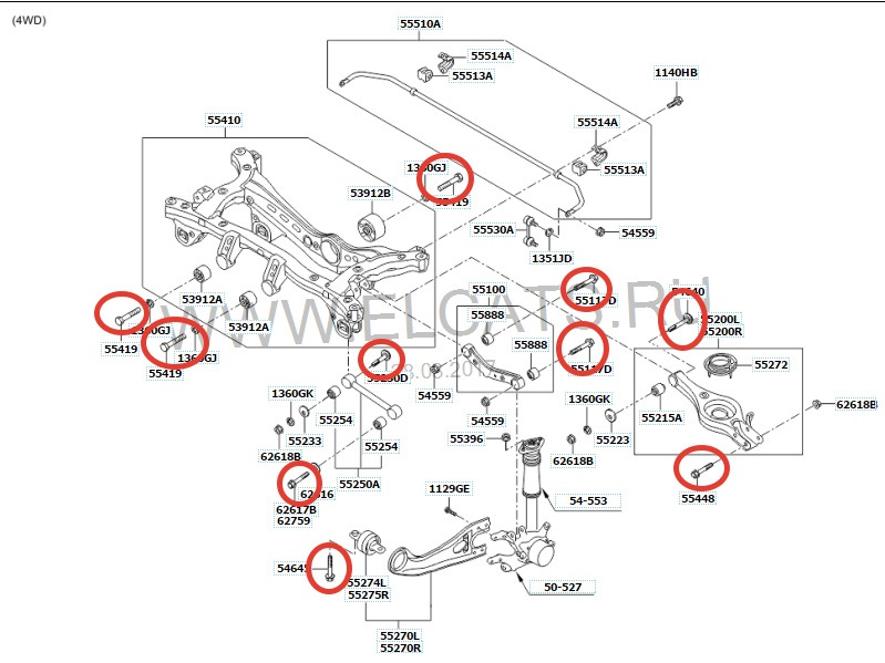 Схема задней подвески хендай ix35 2wd