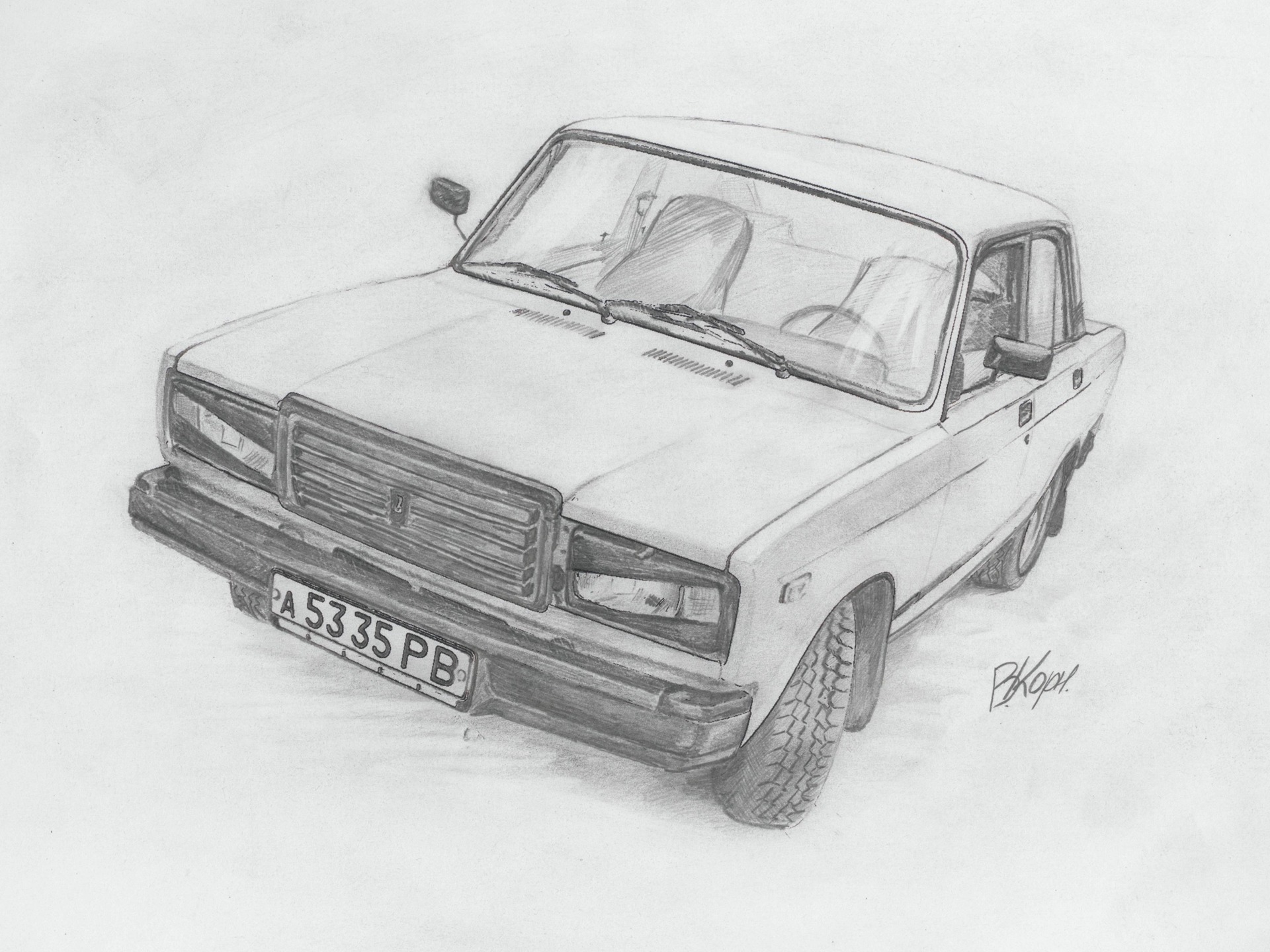 Рисунки машин ВАЗ 2107