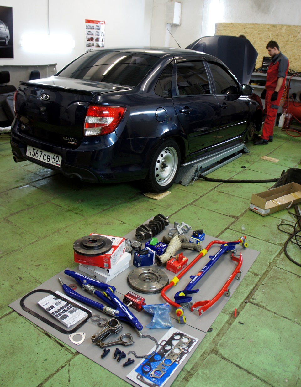 [Видео] Lada Granta Sport — увеличение объема двигателя — RED STAR на ...