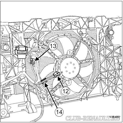 Схема вентилятора охлаждения рено логан 1