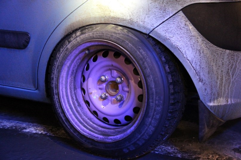 Первый настоящий stance.проба. — Hyundai Getz, 1,4 л, 2007 года ...