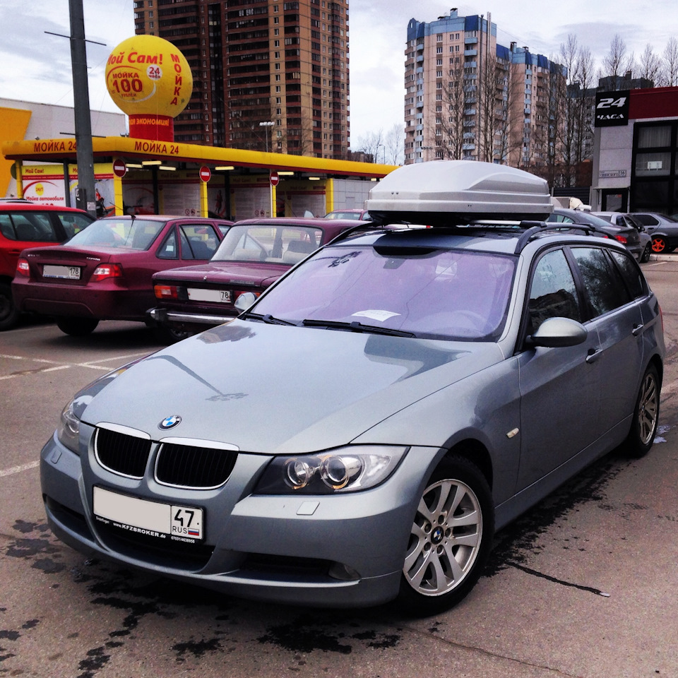 110. Большой бокс на крышу — BMW 3 series Touring (E91), 2 л, 2008 года |  аксессуары | DRIVE2