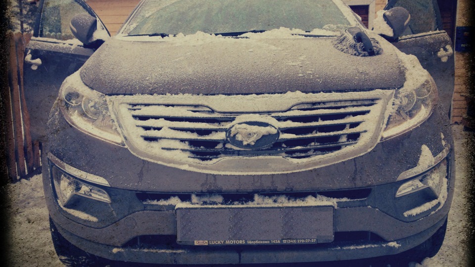 Как не смешно, замерз ручник :) — KIA Sportage (3G), 2 л., 2012 года ...