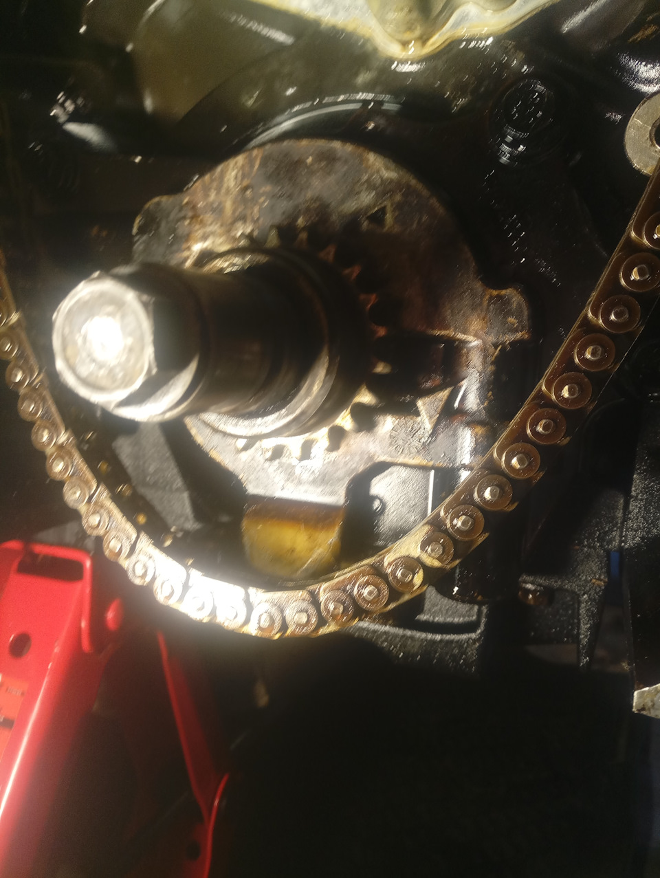 Снятие звездочки коленвала Dodge Stratus 2.7 — DRIVE2