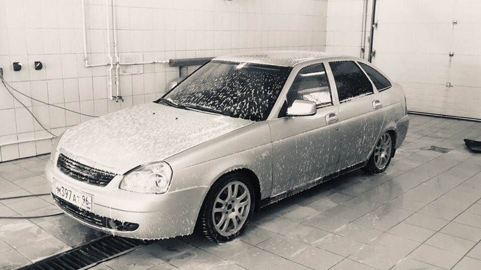 Занижение, пружины, -50 — Lada Приора хэтчбек, 1,6 л, 2008 года ...
