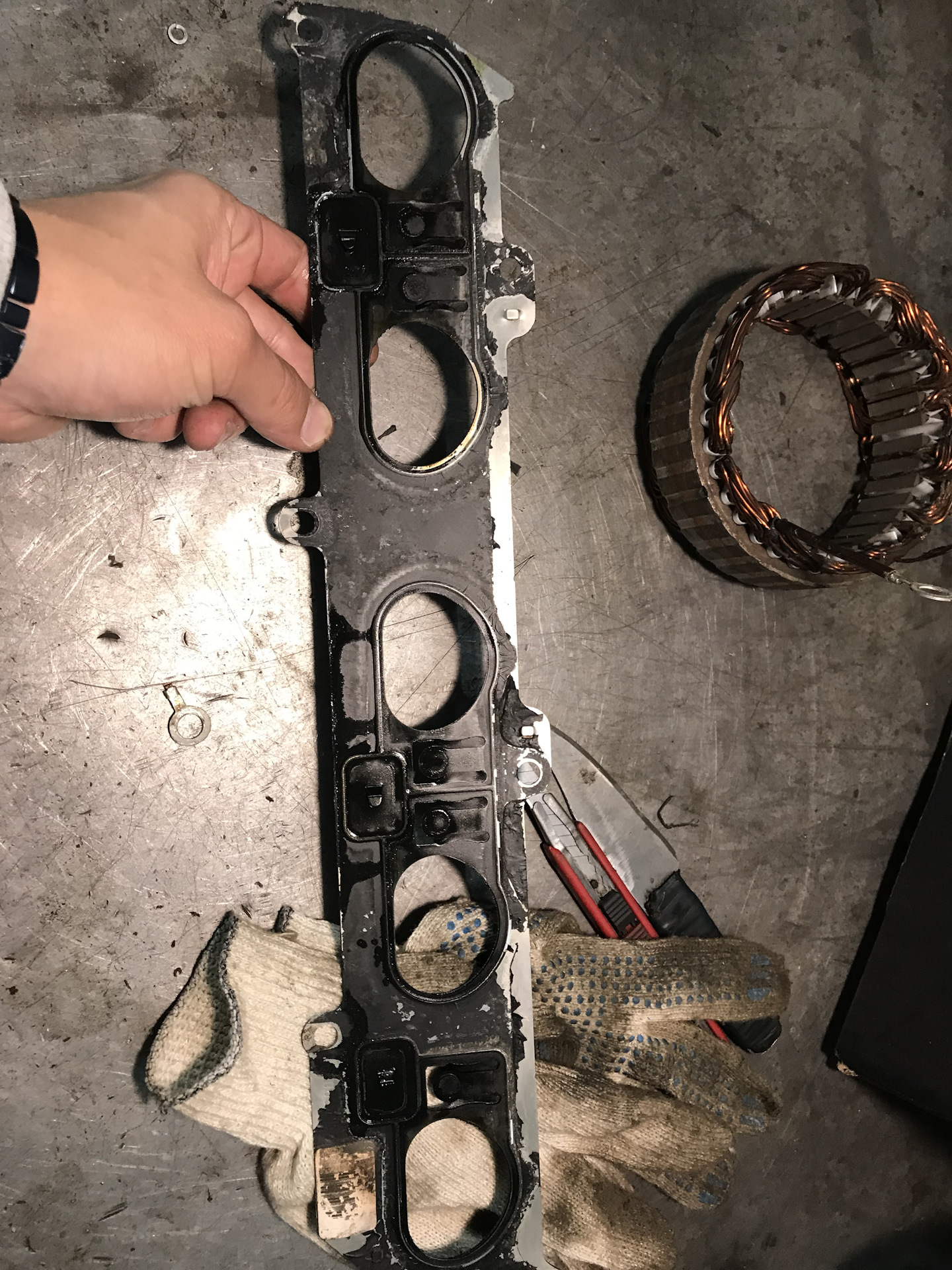 16. Замена прокладки впускного коллектора. Замена переднего лямбда ...