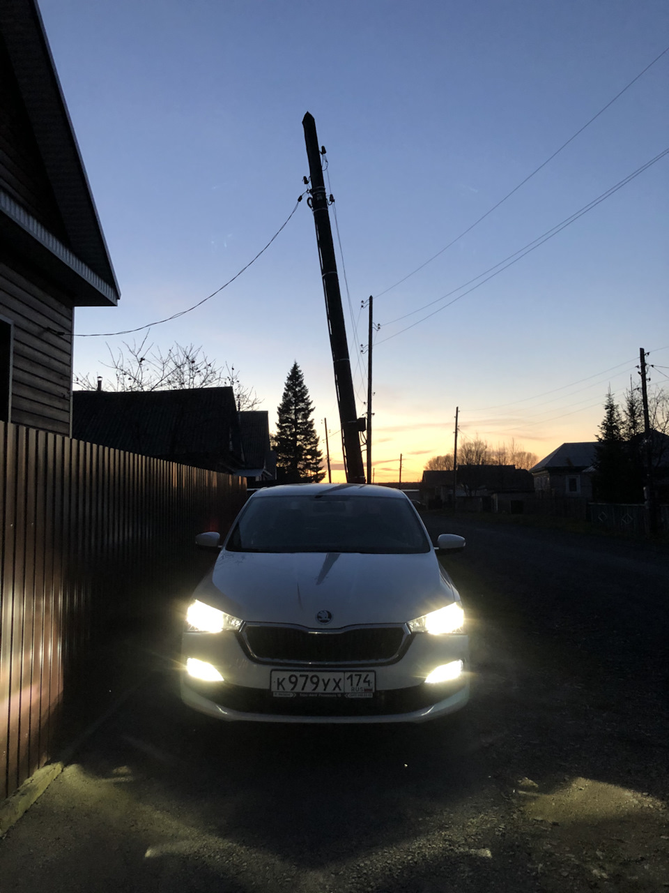 Skoda Rapid 2 ПТФ led.