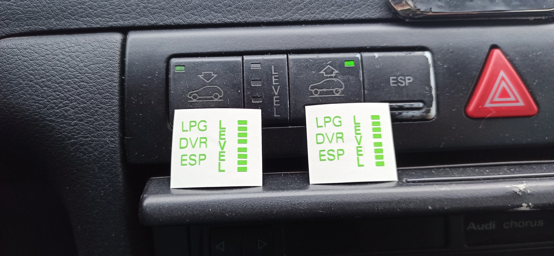 Покраска кнопок пневмы на свои надписи — Audi A6 Avant (C5), 1,8 л ...