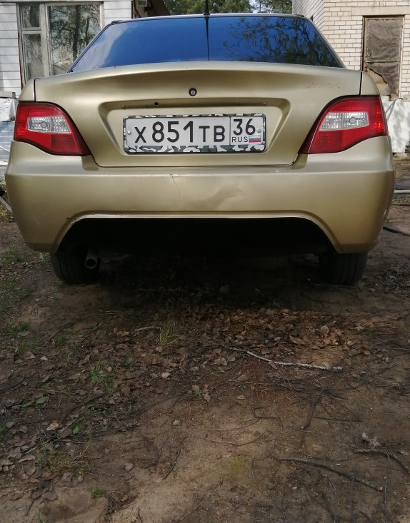 Дополнение по задней части автомобиля. — Daewoo Nexia (2G), 1,5 л, 2008 ...