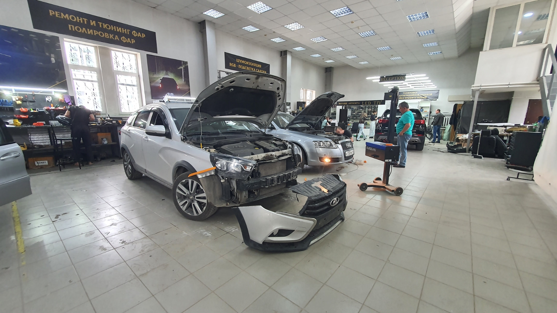 Bi-LED ПТФ Aozoom ALPF-04 вместо штатных — Lada Vesta SW Cross (1G), 1 ...