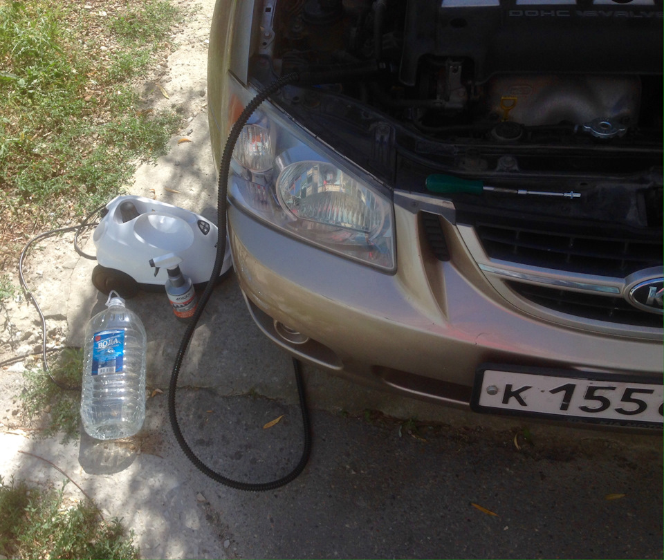 Чистка паром подкапотного + Промывка инжектора на стенде — KIA Cerato ...