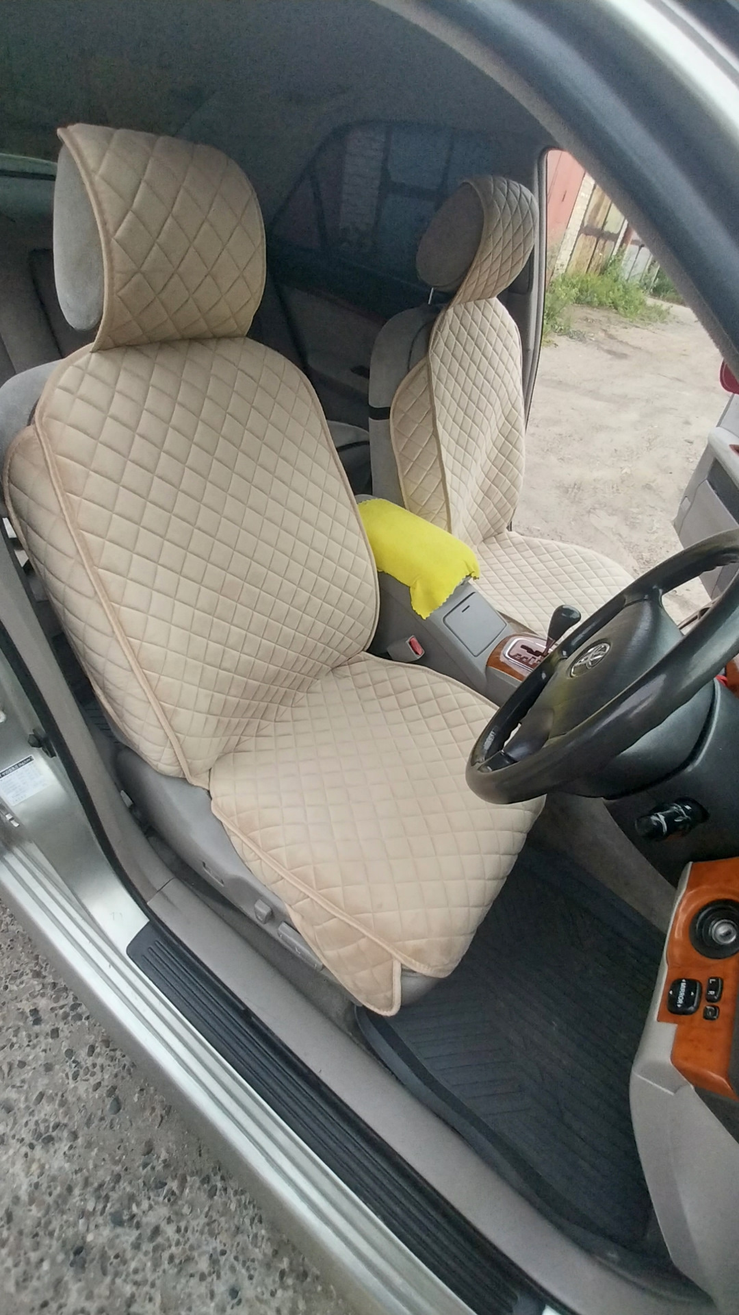 Велюровые накидки на передние сиденья — Toyota Mark II (110), 2 л, 2002 ...